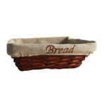 Biradlı GRV-904 Hasır Bezli Dikdörtgen 22x16x7 cm Ekmek Sepeti