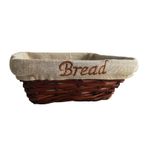 Biradlı GRV-906 Hasır Bezli Kare 19x19x7 cm Ekmek Sepeti