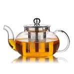 Biradlı GRV-TÇ400 400 ml Çelik Süzgeçli Cam Demlik
