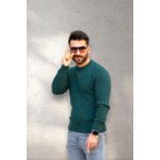 BirbeyStore Erkek Triko Kazak - XL - 02Y-Yeşil