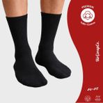 Birçorapco Erkek Siyah Uzun Pamuklu Tenis Çorap Premium - 40 - 45