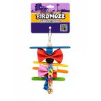 Birdmozz Premium Tahta Çubuklu Renkli Zincirli Kuş Oyuncağı