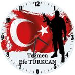 Biresimden Askere Hediye Isimli Ofis Duvar Saati