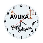 Biresimden Avukata Hediye Isimli Ofis Cam Duvar Saati