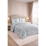 BİRHOME Vanetta Pano Jakarlı Çift Kişilik Modern Yatak Örtüsü Takımı 3 Parça 240x260cm