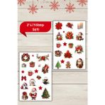 Birikiyedi 2 'Li Yılbaşı/Yeni Yıl Temalı Sticker-Etiket Bullet Journal/Scrapbook/Ajanda/Defter