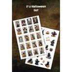 Birikiyedi 2 Sayfa Cadılar Bayramı Halloween Sticker - Ajanda Laptop Telefon Etiketi - Çok Renkli