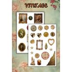 Birikiyedi 2'li Vintage/retro Temalı Çerçeveler,kalpler,semboller Sticker Set/bullet Journal/ajanda - -- - 13,5 cm x 19 cm