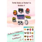 Birikiyedi Jibbitz Terlik Süsü 8'li Set Delikli Terliklerle Uyumlu/pota,basketbol,yes,game Over