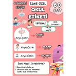 Birikiyedi Okul Etiketi Kalem Defter Etiketi Özel Isim Yazılabilen Etiket 60 Adet Balerin2 - Çok Renkli - A4 - Pp Parlak