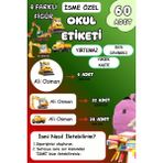 Birikiyedi Okul Etiketi Kalem Defter Etiketi Özel Isim Yazılabilen Etiket 60 Adet Iş Makineleri - Çok Renkli - A4 - Pp Parlak