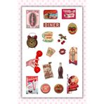 Birikiyedi Tek Sayfa Retro/Vintage Sticker/Bullet Journal/Defter/Ajanda/Matara/Telefon İçin Uygun