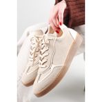 Birikon Bante Cilt Garnili Süet Sneakers Ten