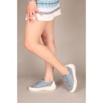 Birikon BİANCA Çok Taşlı Kot Sneakers MAVİ - Mavi