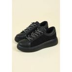 Birikon Cilt-Tekstil Garnili Sneakers Siyah