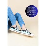 Birikon GUJA Cilt Garnili Keten Sneakers SİYAH - Siyah