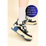 Birikon GUJA Garnili Kalın Taban Sneakers SİYAH - Siyah