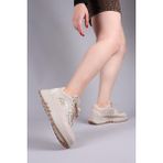 Birikon Lily Süet Cilt Garnili Sneakers Ten