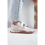 Birikon Paulo Hasır Örgülü Boncuklu Sneakers Beyaz