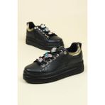 Birikon Taşlı Sneakers Siyah