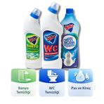 Birka 3’lü Temizlik Seti | WC Tuvalet 750 ml + Banyo Temizleyici 750 ml + Pas ve Kireç Çözücü 1 L