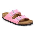 BIRKENSTOCK Arizona BF kadın terliği, Patent Candy Pink Black, 39 EU Schmal