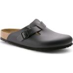 Birkenstock Boston NL Kapalı Doğal Deri Kadın Terlik 060193 - Black