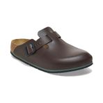 BIRKENSTOCK Boston Pro deri terlik, tıp, gastronomi ve servis için yüksek kaliteli sertifikalı iş ayakkabısı, Java, 41 EU Schmal