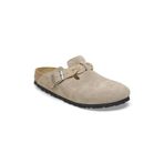 Birkenstock Boston VI Leoi Braided Kapalı Tieffußbett Pantolon Hakiki Deri Rahat Bej Kadın Terlik 1026694