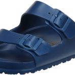 BIRKENSTOCK Erkek Arizona yağlanmış deri geniş terlik, Lacivert, 44 EU