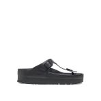 Birkenstock Gizeh 1026874 Siyah Kadın Deri Terlik
