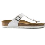 Birkenstock Gizeh mantar taban Beyaz Kadın Terlik
