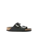 Birkenstock Siyah Kadın Deri Terlik ARIZONA BIG BUCKLE LEOI