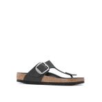 Birkenstock Siyah Kadın Deri Terlik GIZEH BIG BUCKLE LEOI