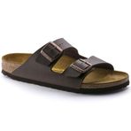 BIRKENSTOCK Üniseks Arizona Birko-Flor Nubuk Deri Geniş Terlik, Kahverengi, 39 EU