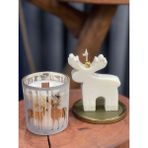 Birmiamu 2li Happy New Year Kase ve Dekoratif Yılbaşı Geyiği 005 Soya Wax Mum - 1 Adet