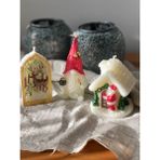 Birmiamu El Yapımı 3’lü Yılbaşı Temalı Dekoratif Mum Seti – Noel Baba Evi, Gmome (Cüce) ve Geyik Figürlü Mumlar 🎄✨ - 1 Adet
