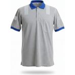 Birmont Pro Lacoste Polo Yaka – T-Shirt - Gri - Mavi - 3XL