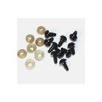 biroyuncakatolyesi 6MM AMİGURUMİ GÖZ VİDALI GÖZ ( 10 ÇİFT)
