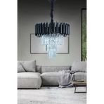 Birsen Aydinlatma Bola Siyah 40X40 Cm'lik Kristal Tasli Luks Avize - Yatak Odasi - Salon - Mutfak - Hol