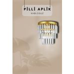 Birsen Aydinlatma Kablosuz Pilli Kristal Tasli Modern Aplik Serisi - Yatak Odasi - Salon - Hol - Mutfak