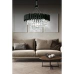 Birsen Aydınlatma Mezun Siyah 55X55 Cm'lik Modern Kristal Taşlı Lüks Avize - Yatak Odası - Salon - Mutfak - Hol - 1