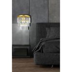 Birsen Aydinlatma Ziyafet 1'Li Gold Kristal Tasli Luks Aplik - Yatak Odasi - Salon - Mutfak - Hol - Koridor