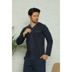 Birşen Tekstil Erkek Uzun Kollu Penye Pijama Takımı - Lacivert