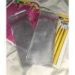 bisaccia 10x25 Cm (KAPAK PAYI DAHİL) Yapışkanlı Jelatin Poşet Bantlı Şeffaf Opp Torba Paket - (50 ADET)