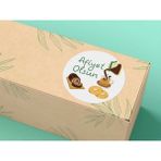 Bisaccia Afiyet Olsun Etiketi Pastane Fırın Yuvarlak Mat Sticker 4 cm 33 Adet