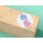 Bisaccia Baby Cinsiyet Partisi Sticker Mat Etiket Baby Shower Serisi 4 cm (40 Adet)