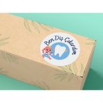 Bisaccia Ben Diş Çıkardım Sticker Diş Buğdayı Erkek Bebek Mavi Yuvarlak Mat Etiket 4 cm 33 Adet