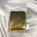 bisaccia Tek Renk Gold Parlak Lüx Hediye Paketi Çok Küçük Metalize Poşet Bantlı Gift Pack 7x9 Cm (Altın)