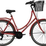 Bisan BİSAN PARADISE S KADIN ŞEHİR BİSİKLETİ 56CM V 28 JANT 7 VİTES KIRMIZI GRİ
